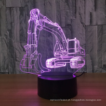 A luz da noite da máquina escavadora 3D conduziu a luz da ilusão do presente 3D